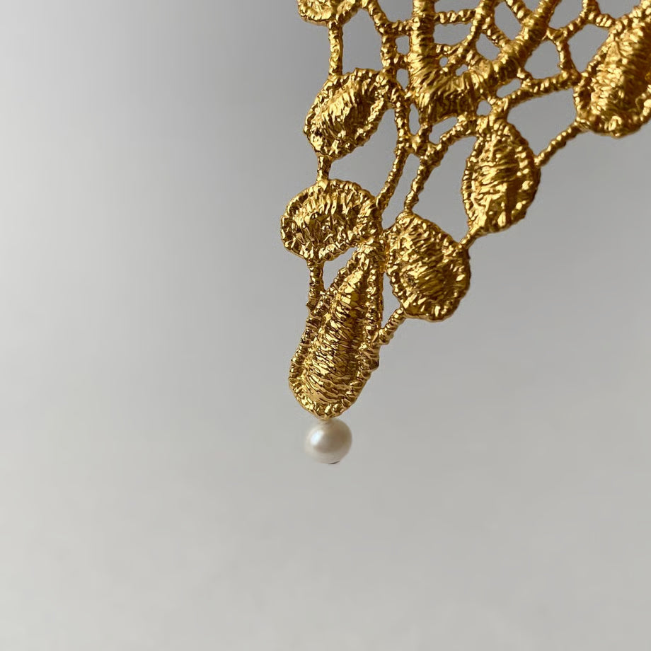 lace pierce(one side) (gold) ---274