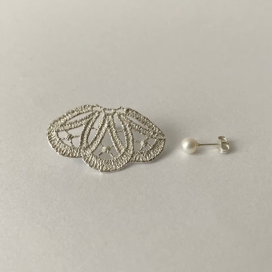 lace deco pierce (silver)---267