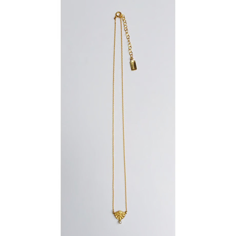 lace shell necklace (gold)---204