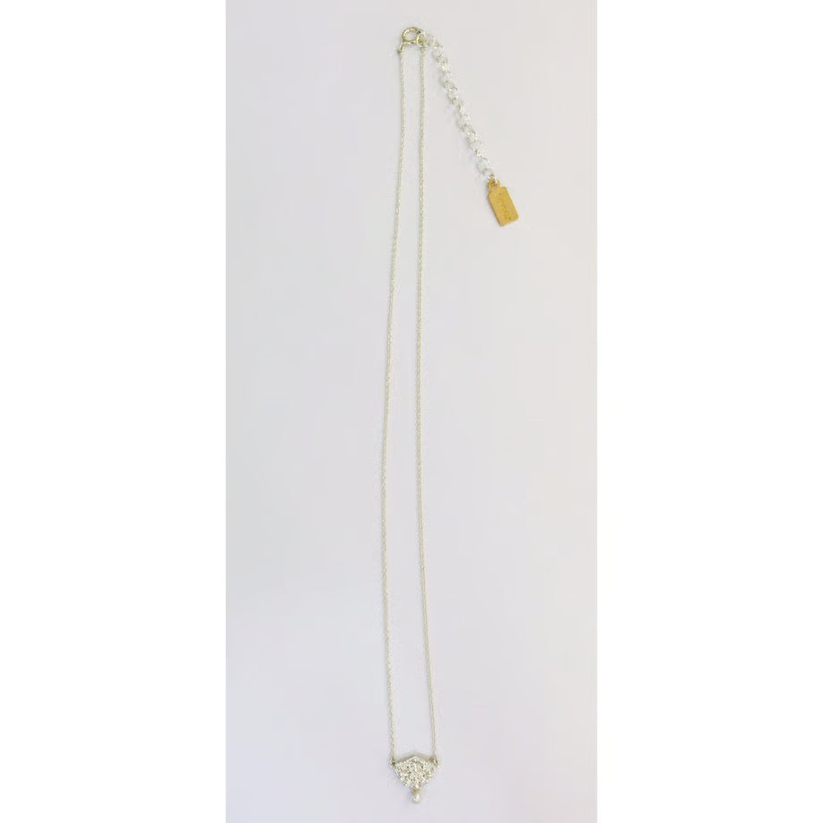 lace shell necklace (silver)---204