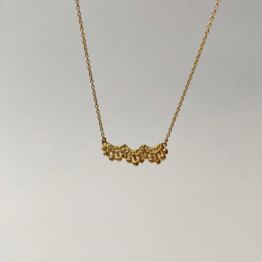 lace grain necklace (gold)---136