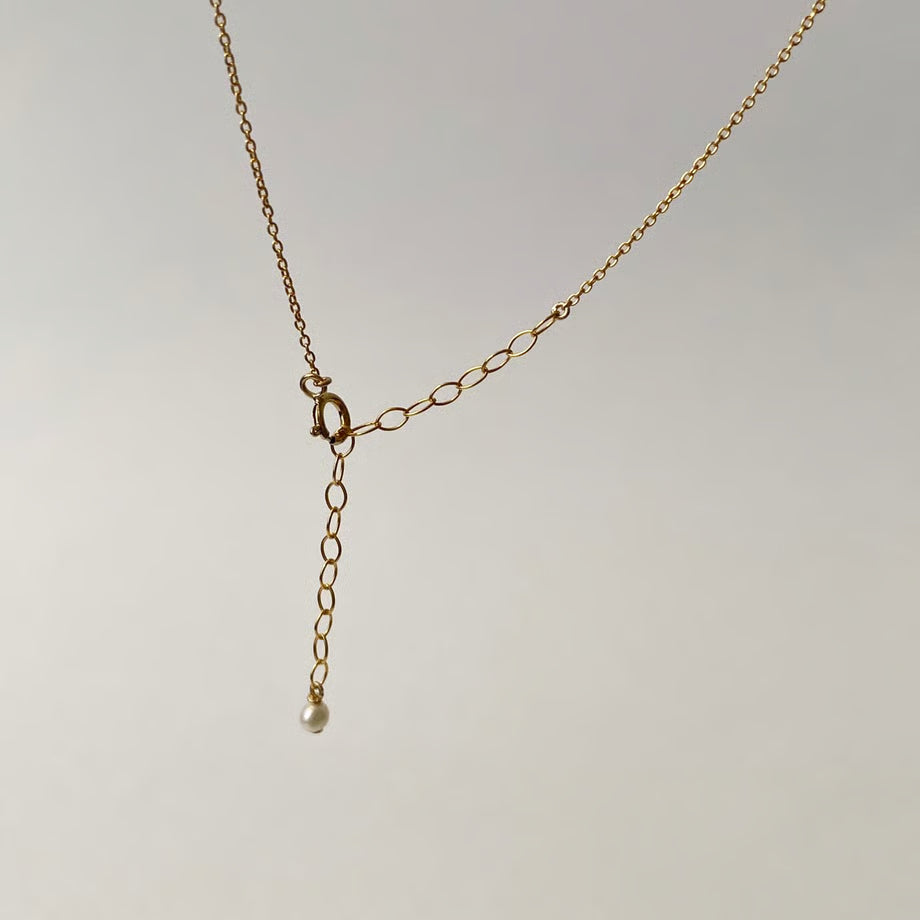 lace grain necklace (gold)---136