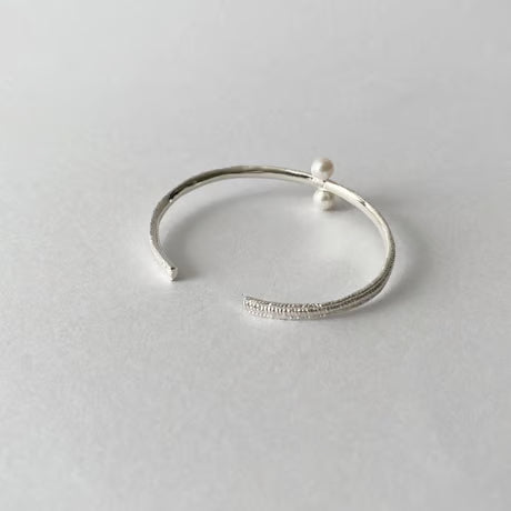 lace straight bangle (silver)---238