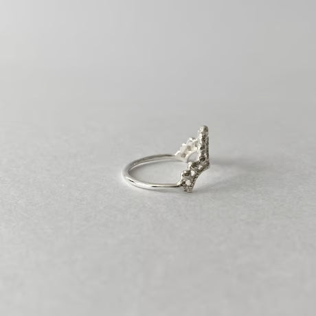 lace small dot ring(silver)---246