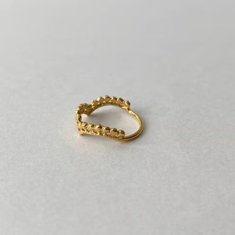 lace small dot ring (gold)---245