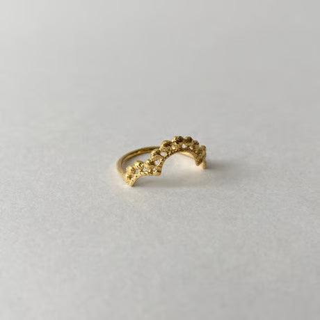 lace small dot ring (gold)---246