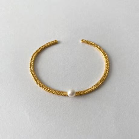 lace braid bangle (gold)---157