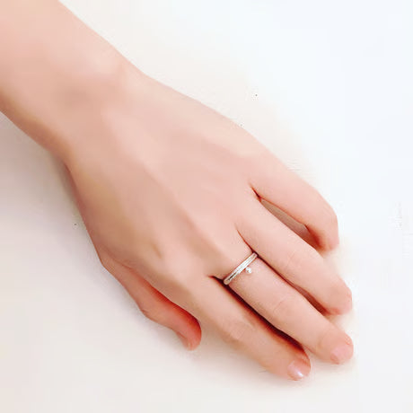 lace braid ring /pearl (silver)---301