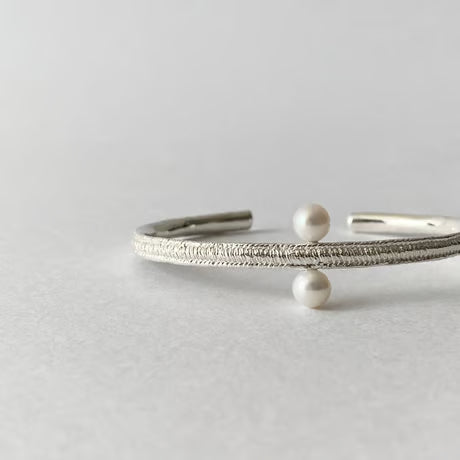 lace straight bangle (silver)---238