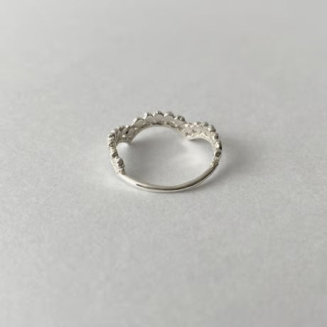 lace small dot ring (silver)---245