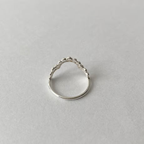 lace small dot ring(silver)---246