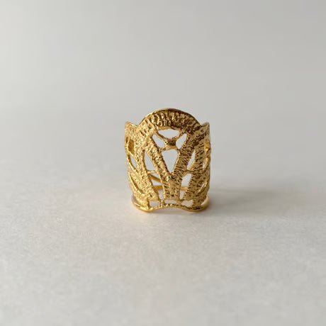 lace deco ring (gold)---268