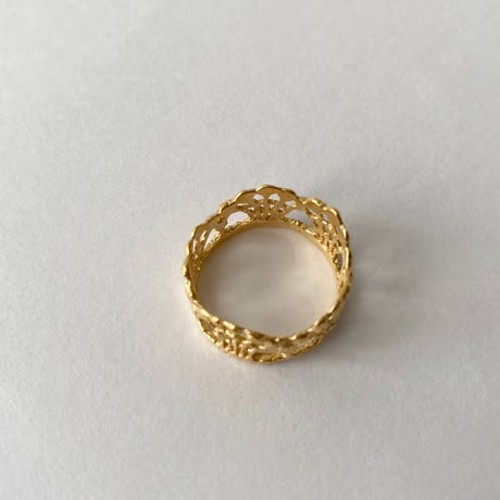lace fountain ring(S)(gold)---262
