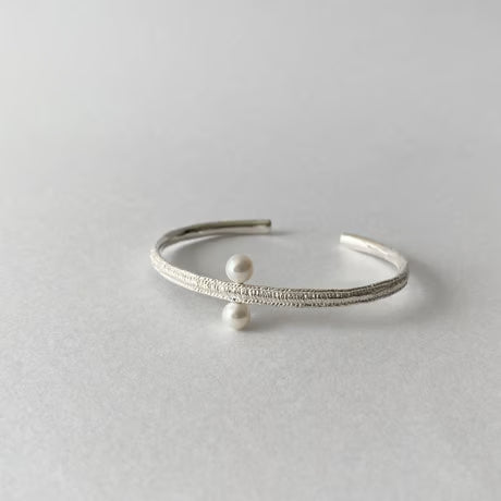lace straight bangle (silver)---238