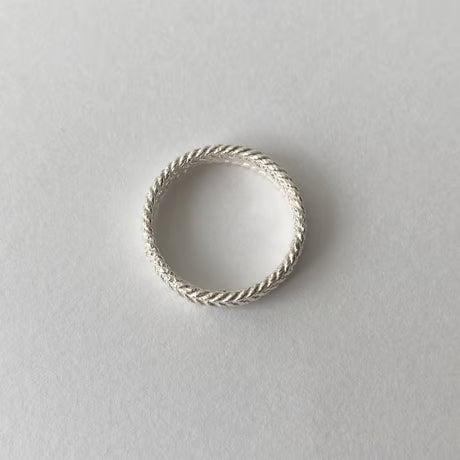 lace braid ring (silver)---300