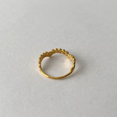 lace small dot ring (gold)---245