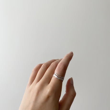 antique lace ring (silver)---330