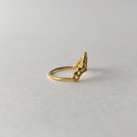 lace small dot ring (gold)---246