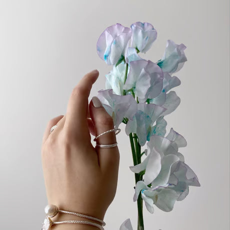 stitch double ring (silver)---333