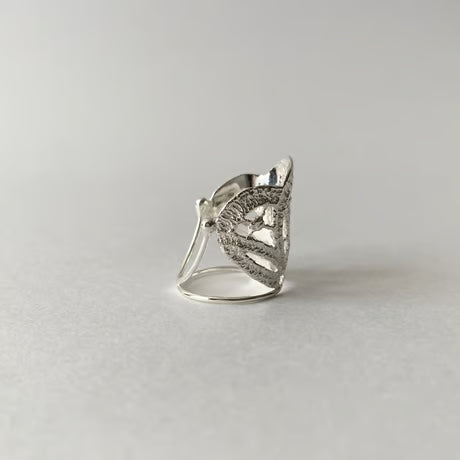 lace deco ring (silver)---268