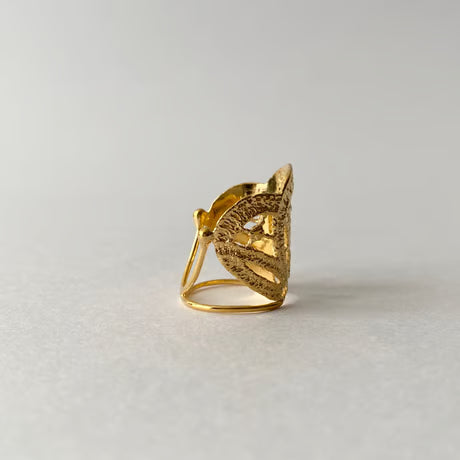 lace deco ring (gold)---268