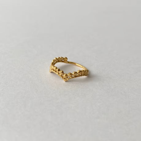 lace small dot ring (gold)---245