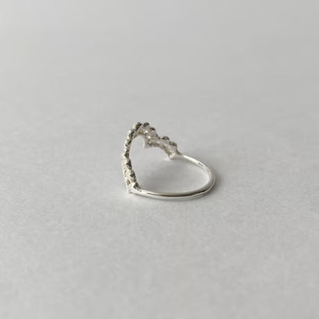 lace small dot ring(silver)---246