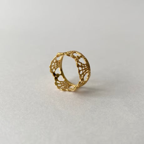 lace fountain ring(S)(gold)---262