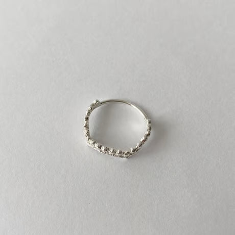 lace small dot ring (silver)---245