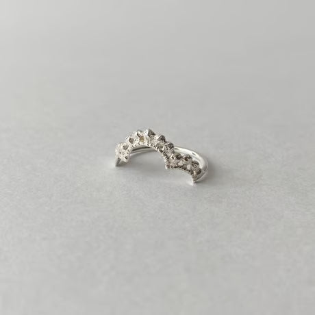 lace small dot ring(silver)---246