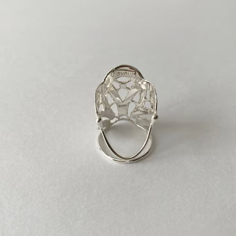 lace deco ring (silver)---268