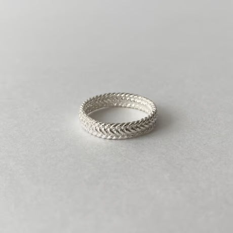 lace braid ring (silver)---300