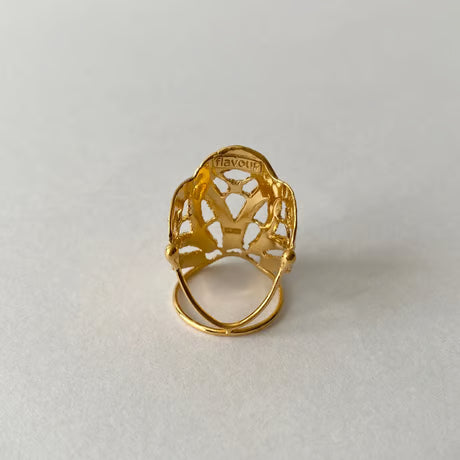 lace deco ring (gold)---268