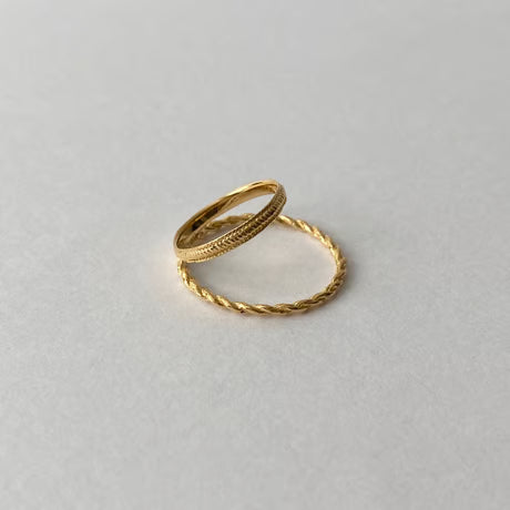 stitch double ring (gold)---333