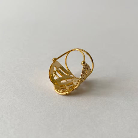 lace deco ring (gold)---268