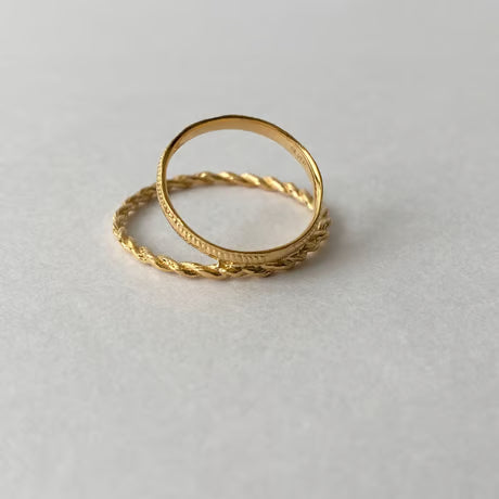 stitch double ring (gold)---333