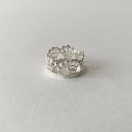 lace fountain ring(S)(silver)---262