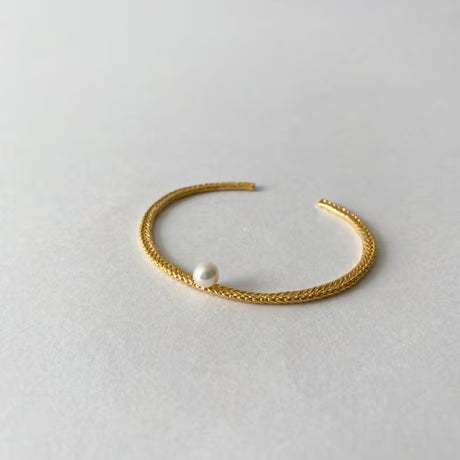 lace braid bangle (gold)---157
