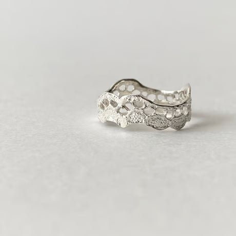 antique lace ring (silver)---330