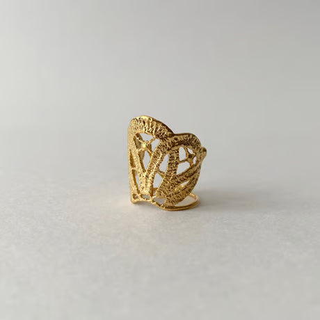 lace deco ring (gold)---268