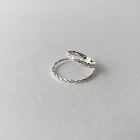 stitch double ring (silver)---333