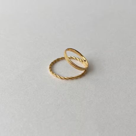 stitch double ring (gold)---333