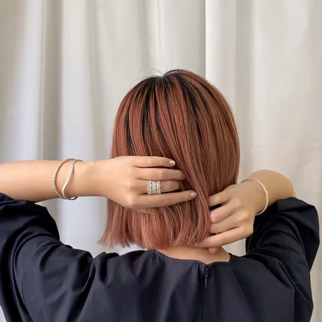 lace double crown ring (silver)---105