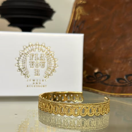 lace small loop bangle (gold)---185