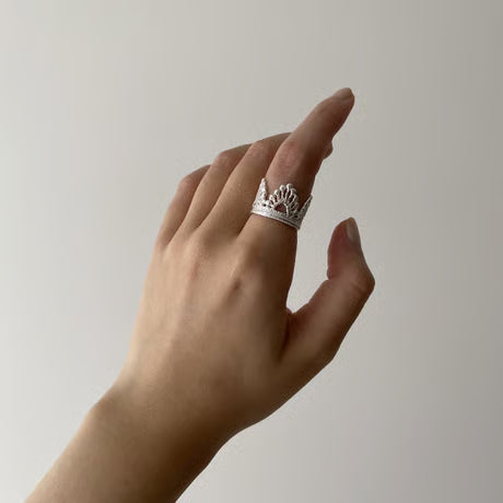 bud ring(silver)---346