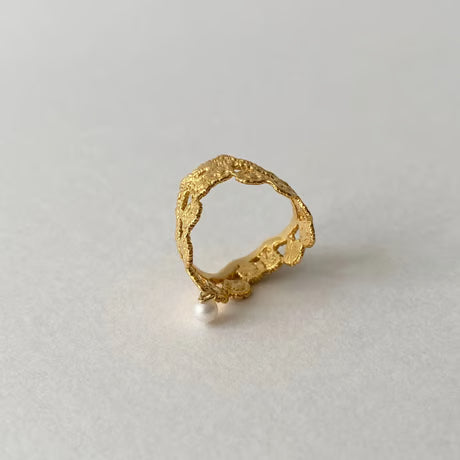lace dot ring (gold)---003