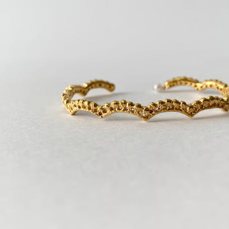 lace small wave bangle(gold)---191