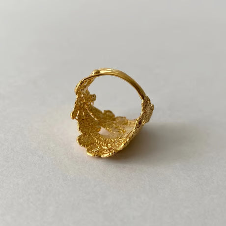 lace peacock ring (gold)---102
