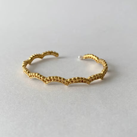 lace small wave bangle(gold)---191