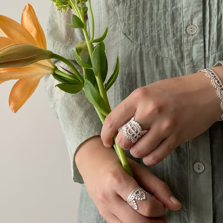 bud ring(silver)---346